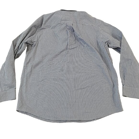 Duluth Trading Wrinklefighter Shirt Men's Size Large Relaxed Blue Plaid Cotton - Picture 5 of 5